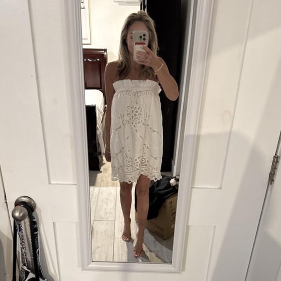 ANTHRO STRAPLESS LACE MINI DRESS BY MAUVE NWT - Picture 6 of 7